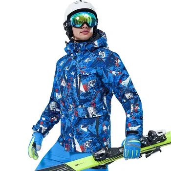 Zimsko Smučarsko Obleko Moških 2020 Toplotne Nepremočljiva, Windproof Oblačila Sneg Suknjič hlače Nastavite Smučanje Deskanje na snegu Ustreza visoke kakovosti
