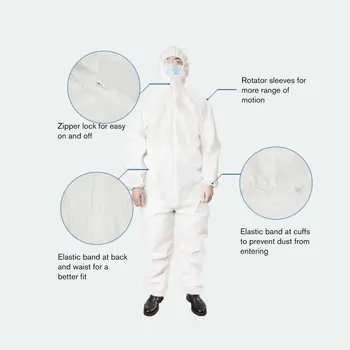 Razpoložljivi Zaščitno Obleko Zaščita Varnostna Oblačila Proti Bakterijam Kapljic bo Ustrezala praktični prenosni