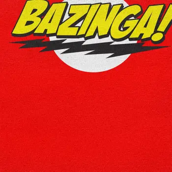Teorija Velikega Poka Bazinga Majica s kratkimi rokavi Moški Bombaž Lep Sheldon Cooper T-shirt Kratek Rokav Geek TBBT Tee Vrhovi Merch Darilo