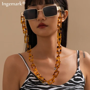 Novo Leopard Akril Sončna Očala Verige Ženske Obravnavi Očala Vratu Visi Veriga Largand Očala Verige Očala Trak Darila 2021