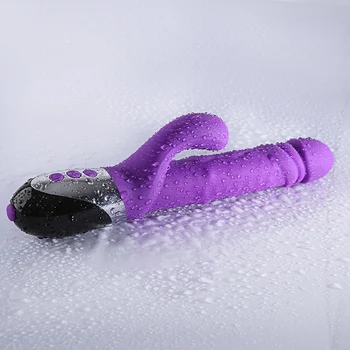 Thrusting Vibrator Rabbit Vibrator za Ženske 10 frekvenca 3 Način Dildo, Vibrator G Spot Klitoris Stimulator za Odrasle Sex Igrača za Ženske