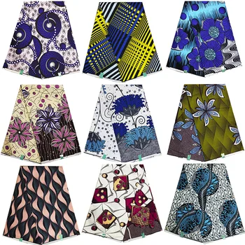 Afriške ankara vosek blokira tkanine afriške Tkanine za obleko vosek tiskanja bombažne tkanine, Tekstilne 6yards dashiki tkanine