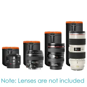 Neewer Objektiv Kamere Vrečka (4-Paket, 4-Velikost)- Debela Zaščitna Vreča za Sony, Canon, Nikon, Pentax, Olympus, Panasonic DSLR Objektiv