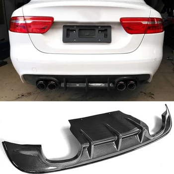 Avto Zadnji Odbijač Difuzor Lip Spojler za Jaguar XE Limuzina 4 Vrata-2017 Zadnji Odbijač Difuzor za Ustnice Spiler Ogljikovih Vlaken / FRP