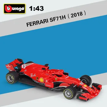 1:43 Kimi Räikkönen 2018 Ferrari F1 SF71H 7# Zlitine Dirke Vozil Diecast Potegnite Nazaj Modela Avtomobila Blaga Igrača Zbirka