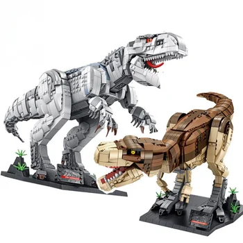 Novo Jurassic Svetov Serije The Indominus Rex gradniki iz Klasične MOC Ideje Tyrannosaurus Izobraževanja Otrok Igrače