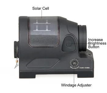 WIPSON Lov Reflex Sight Sončne Energije Sistema Lov SRS 1X38 Red Dot Sight Področje Z QD Gori Puška Optika Področje uporabe