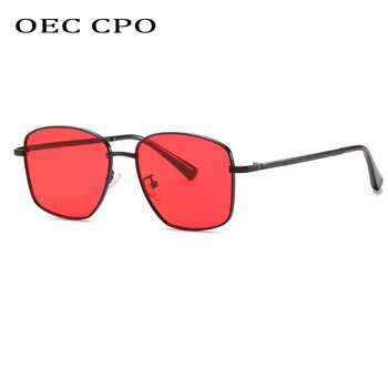 Vintage Kvadratnih sončna Očala Moške Modne blagovne Znamke v Kovinski Okvir Punk Očala za Sonce Ženskega spola Rdeča Siva Očala Retro Moški Odtenki UV400 O672