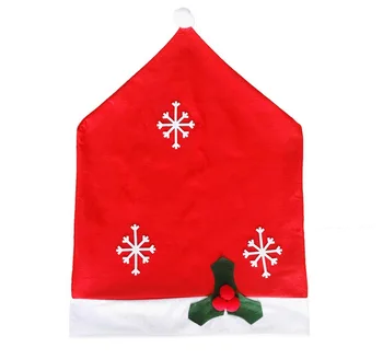 Božični Prt Božič netkane Tkanine, Dekorativni Namizni prt Božič Stol Kritje Snežinka Stol Nazaj Rdeči Pokrov 132x178cm