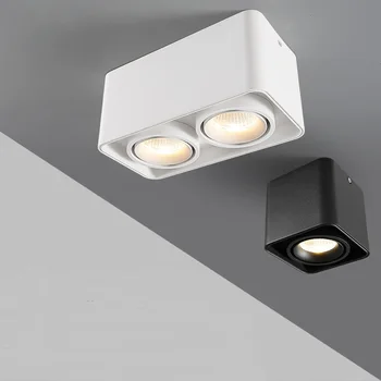 Zatemniti LED Downlight 10W 20 W COB Spot luči enojna, Dvojna, Vodja Stropne Svetilke Površinsko Nameščena Navzdol svetlobe