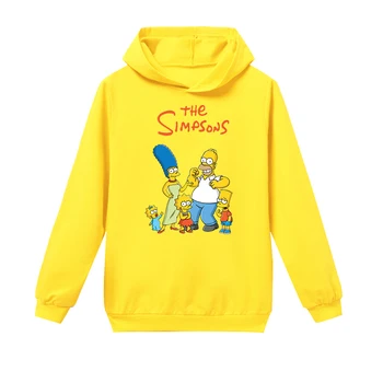 2020 Nove Natisnjeni Novo Otrok Oblačila Simpsons, Fantje Hoodies Priložnostne Harajuku Risanka Smešno Otroci Majica Dekle Vrhovi Oblačila
