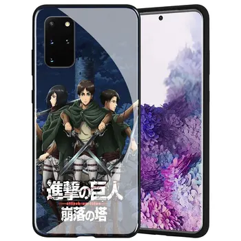 Anime Napad Na Titan Kaljeno Steklo Primeru Telefon za Samsung Galaxy S20 Ultra S10 + S8 S9 S7 Rob Opomba 8 9 10 Plus, Lite