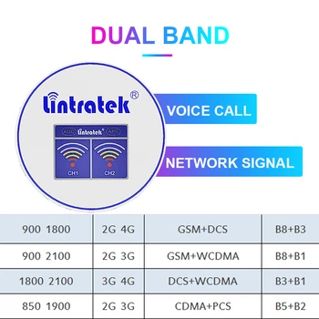 Lintratek ojačevalec gsm, 3g, 4g, signal dual band 1800 2100 mhz dcs 4G 2G 900 1800 LTE celular signal booster umts 3G 70db ponovitev