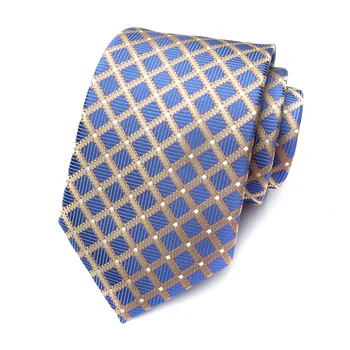 8 cm Oblikovalec Moške Tkane Kravato Luksuzni Svile Kravatni Osebnost Diamond Plaids Cravates