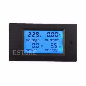 Digitalni LCD Wattmeter Volt Vatna Moč Voltmeter Ampermeter AC 80-260V 20A Usmeritev Nove 2017