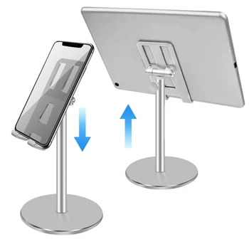 Dvižna Telefon Tablični Stojalo za Prilagoditev Aluminij Zlitine Nosilec Namizni Nosilec za iPhone, IPad, Samsung EBook Reader Do 10 Inch