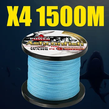 Odporne dolgo vrstico, pleteni laksa 1500M super 4Strand morske freashwater ribolov kabel online ribolov reševanje prodaje vrv