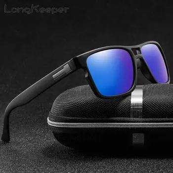 LongKeeper 2020 Polarizirana sončna Očala Moških Kvadratnih Ogledalo Vožnjo sončna Očala blagovne Znamke Oblikovalec Retro Voznik Sunglass UV400 Očala