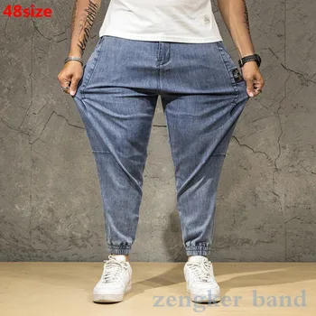 Jeans moški svoboden devet-točka plima velikosti moške dolge hlače, plus velikost plima blagovne znamke tanke hlače za moške blagovne znamke 48 46 44 42