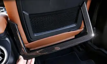 Ogljikovih Vlaken Slog Za Alfa Romeo Giulia 2017 ABS Plastike Sedež Nazaj, Okvir Pokrova Trim Auto Deli Avto Oprema 2pcs