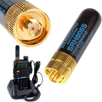Top Deals 5PCS/VELIKO Dual Band UHF+VHF SRH805S SMA Ženski Antena za Baofeng uv-5r BF-888s uv-82 UV-5RA uv-5re TK3107 2107 10W 14
