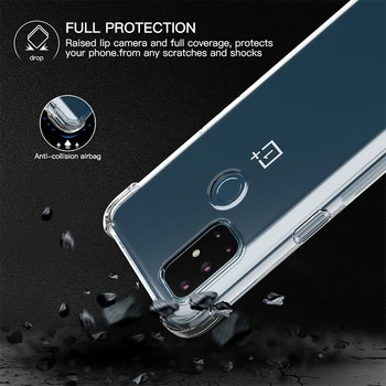 Za OnePlus Nord N100 En Plus N10 5G Jasno TPU Primerih Prozoren Pokrov Silikonsko ohišje 1+Nord N100/N10 Coque Fundas