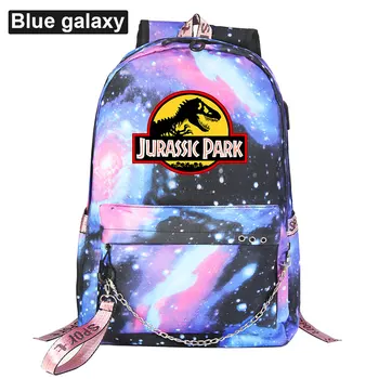 Novo Jurassic Park, Natisne Fantje, Dekleta, Otroci, Šolska torba Ženske USB Verige Nahrbtnik Platno Moških Bagpack Packsack Bookbag