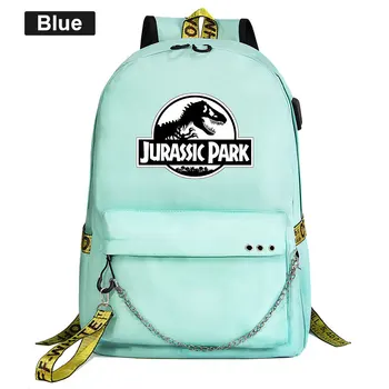 Novo Jurassic Park, Natisne Fantje, Dekleta, Otroci, Šolska torba Ženske USB Verige Nahrbtnik Platno Moških Bagpack Packsack Bookbag