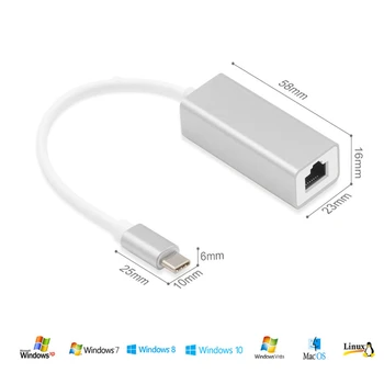 Rankman Tip C za Omrežno Kartico priključek RJ45 Ethernet Lan USB 2.0 3.0 Adapter za MacBook Chromebook Samsung S9 Dex Huawei Matebook Dock
