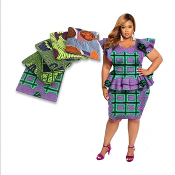 Visoka kakovost afriške vosek 2019 Afriške zagotovljena Ankara vosek tiskanje tkanine Nigerijski tkanina za ženske obleke