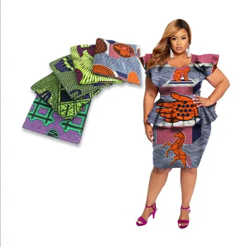 Visoka kakovost afriške vosek 2019 Afriške zagotovljena Ankara vosek tiskanje tkanine Nigerijski tkanina za ženske obleke