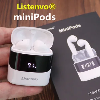 Listenvo miniPods TWS Brezžične Slušalke mini Bluetooth 5.0 slušalke TWS 9D Stereo Čepkov za android iphone12 pk i9000 i90000