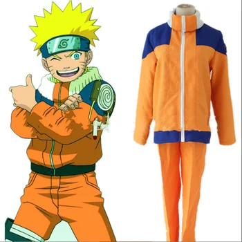 Anime Cosplay Naruto Cosplay Kostum Naruto Uzumaki Obleko Celoten Set Top Jakna Hlače Stranke Halloween Kostumi Za Moške Odrasle