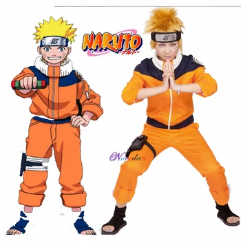 Anime Cosplay Naruto Cosplay Kostum Naruto Uzumaki Obleko Celoten Set Top Jakna Hlače Stranke Halloween Kostumi Za Moške Odrasle