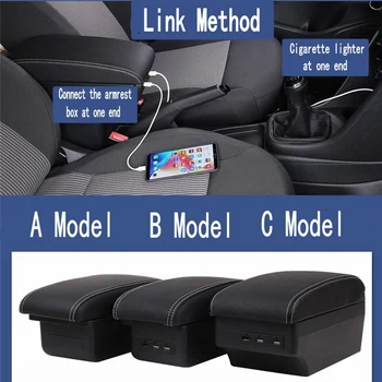 Za Chevrolet Spark III Armrest polje osrednji Trgovina vsebina škatla z USB vmesnik