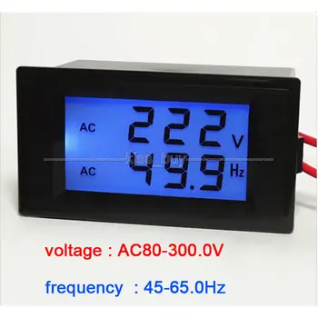 AC voltmeter frekvenca AC 80-300V/ 50Hz/60Hz Digitalni Dvojni prikaz napetosti meter 110v ac 220v 240v 230v volt meter