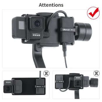 ULANZI PT-6 delovanje Fotoaparata Adapter za Shranjevanje Kabla za Mikrofon Gori Ploščo Ročni Gimbal Nastavek za dodatke za GoPro Hero 7/6/5