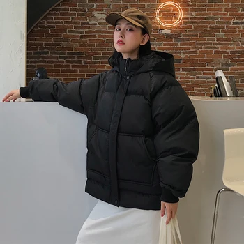 2019 korejska različica kratek bombaž-oblazinjeni jakno za moške pari z veliko velikosti in svoboden študentov