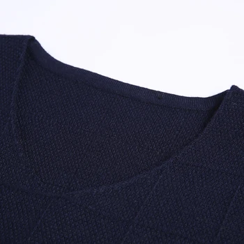 2021 Nove Modne Blagovne Znamke Sweater Moški Puloverji V Vratu Slim Fit Skokih Knitred Prugasta Jeseni Korejski Slog Priložnostne Moških Oblačil