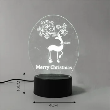 2018 Nove 3D LED Žarnice Božično Drevo Snežaka LED Nočna Lučka Stranka Dekor za Varčevanje z Energijo Vzdušje Nadzor halloween BOŽIČ Lučka