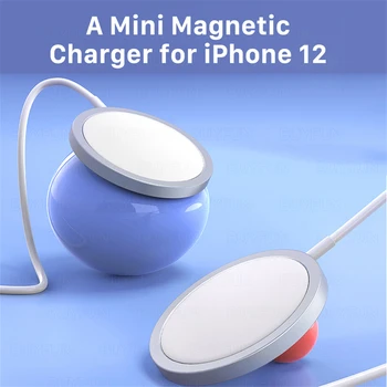 15W Magnetni Brezžični Polnilnik za iPhone 12 Pro Max Originalni Telefonski Polnilec za Apple iPhone 12 Mini Hitro Polnjenje USB C PD Plug