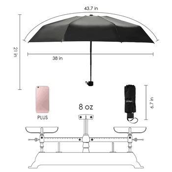 Mini Dežnik Windproof UV Zložljiv Kompakten Ženski Dežnik Prenosni Lahki Sonce in Dež Majhen Žep za Dežnik Dež Ženske