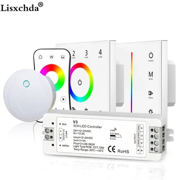 Lisxchda RGB LED Krmilnik RF 2.4 G / Wifi Daljinski upravljalnik DC12-24V za RGB LED Trak Svetlobe