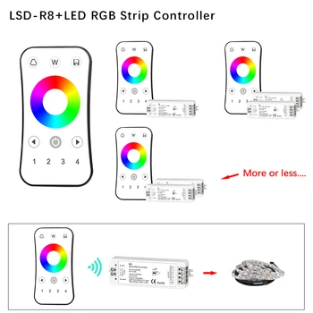 Lisxchda RGB LED Krmilnik RF 2.4 G / Wifi Daljinski upravljalnik DC12-24V za RGB LED Trak Svetlobe