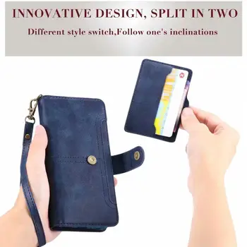 Za iPhone Mini 12 12 Pro Max SE 2020 Moda Večfunkcijsko Usnjena torbica Magnetni Snemljiv Kartice Slotov Vrečko Denarnico, Telefon Kritje