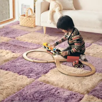 9 Barve Puzzle Mat Dolge Lase Preprogo, Dnevna Soba Vrata Mat Baby Plazil Rezanje Področju Preprogo Otroci Igrajo Preprogo Tatami Mozaična Tla