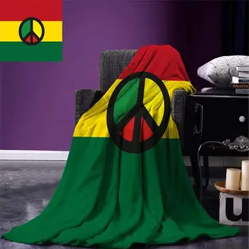 Jamajški Vrgel Odejo Reggae Kulturo Miru Simbol Karibske Države Zastavo Design Ameriki Rasta Kulture Flis Odeje za Postelje
