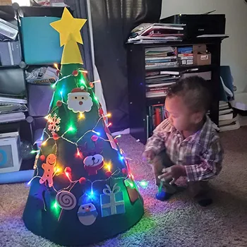 LED čutiti Božično drevo ornament, Božični okraski za dom, božič, novo leto darilo otroci korist DIY natalne dreves doma dekor