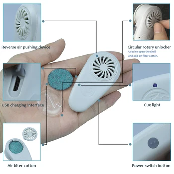 Mini nega Obraza Navijači Ventilator Smart Dustproof Električni Filter Маска fan Industrijski Prah Dihanje Zaščito Za Masko za Prah