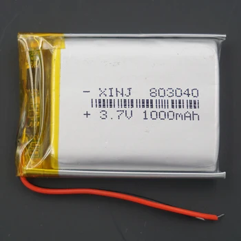 XINJ 3.7 V, 1000 mAh litij-polimer baterija Li ion celice 803040 Za GPS E-knjige Vožnje, snemalnik, Kamera, bluetooth slušalke zvočnik